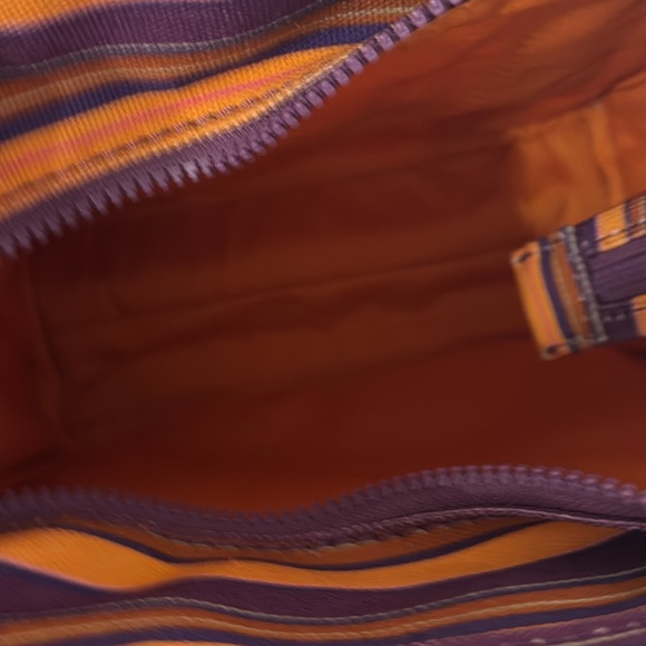 NWT Marc Jacobs Striped The Tote Bag - Purple and Orange - Picture 4 of 11